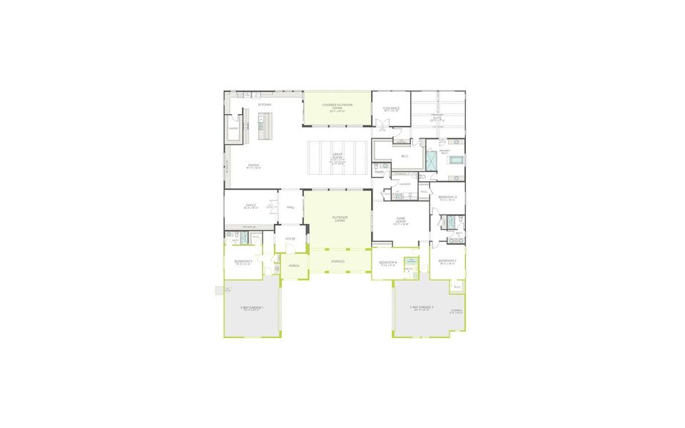 2D floor plan layout for the Lustre Plan 9003 by Tri Pointe Homes in Emberly, Gilbert, AZ (Image 5). 2D floor plan layout for the Lustre Plan 9003 by Tri Pointe Homes in Emberly, Gilbert, AZ (Image 5).