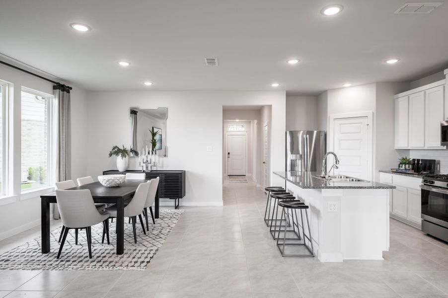 Representative furnished interior of a home built from the Caddo by Tri Pointe Homes in Mason Woods, Cypress (Image 36).