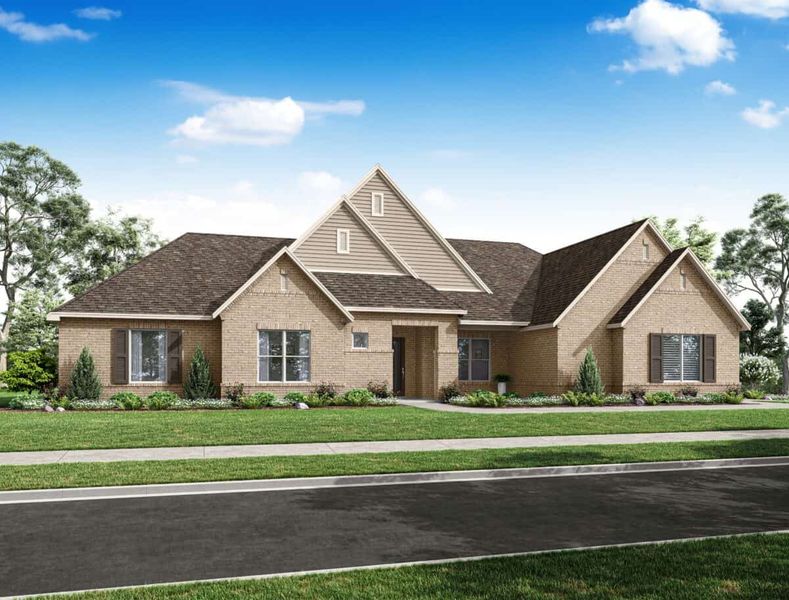 Representative exterior photo of a completed home built from the 2656 by Gracepoint Homes in Kellar Farms, Smithville, TX (Image 4). Representative exterior photo of a completed home built from the 2656 by Gracepoint Homes in Kellar Farms, Smithville, TX (Image 4).