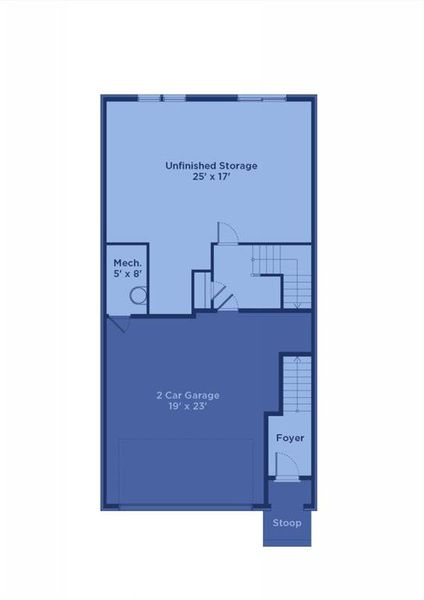 2D floor plan layout of this home in Echo Park, Suwanee, GA (Image 4).