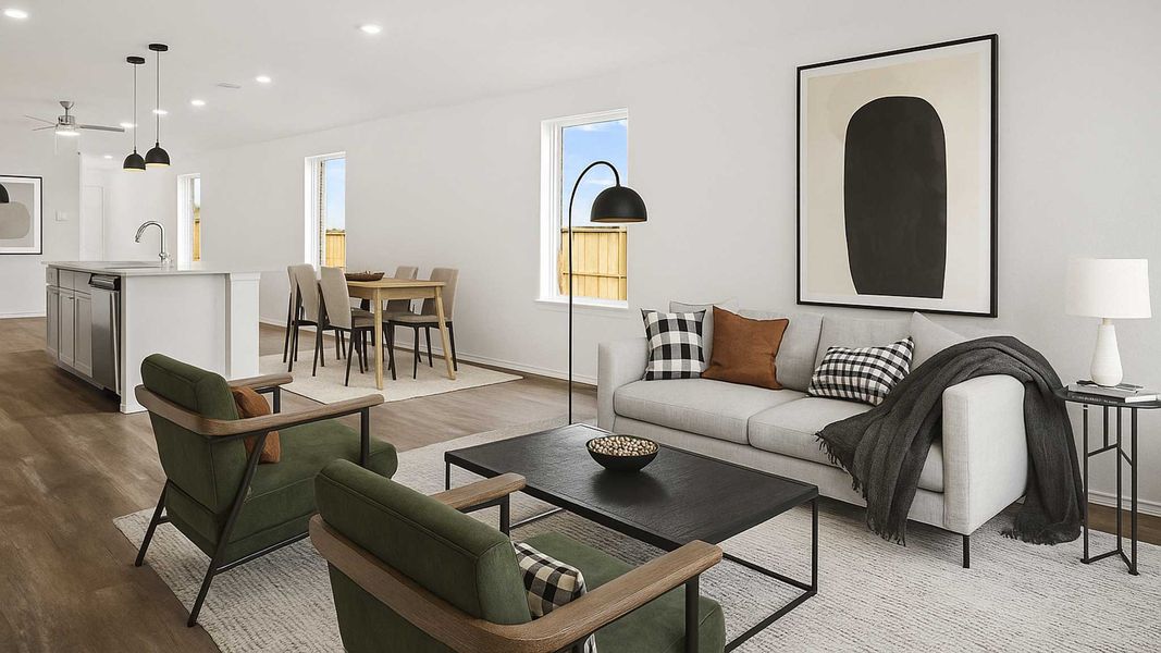 Furnished interior view inside a new home in Sunterra, Katy (Image 4).