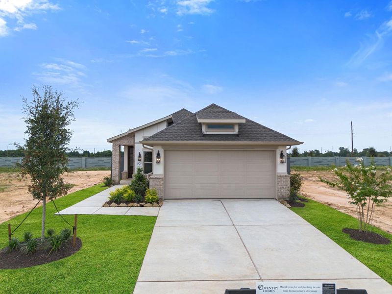 Front exterior of a new home in Jubilee, Hockley, TX, highlighting curb appeal (Image 22).