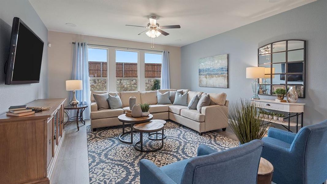 Furnished interior view inside a new home in Morningstar, Aledo (Image 11). Furnished interior view inside a new home in Morningstar, Aledo (Image 11).
