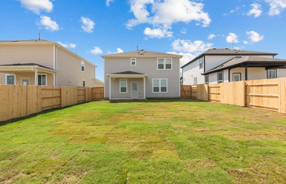Exterior details and patio area of a home in Patterson Ranch, Georgetown (Image 3).