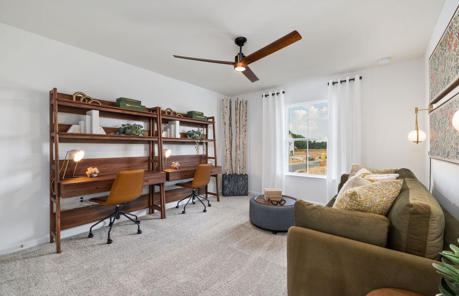 Representative furnished interior of a home built from the Scarlett by Pulte Homes in The Preserve at Marks Creek, Knightdale (Image 11). Representative furnished interior of a home built from the Scarlett by Pulte Homes in The Preserve at Marks Creek, Knightdale (Image 11).