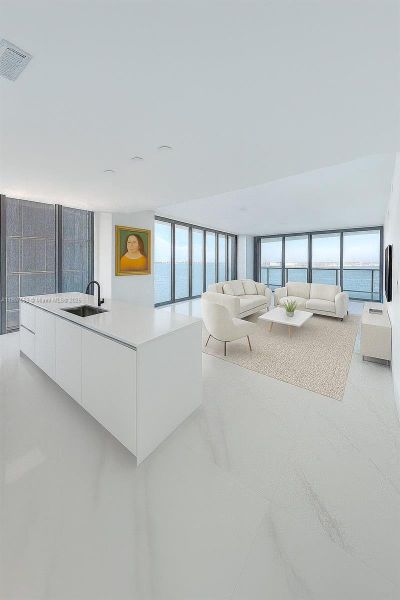 Furnished interior view inside a new home in , Miami (Image 34).