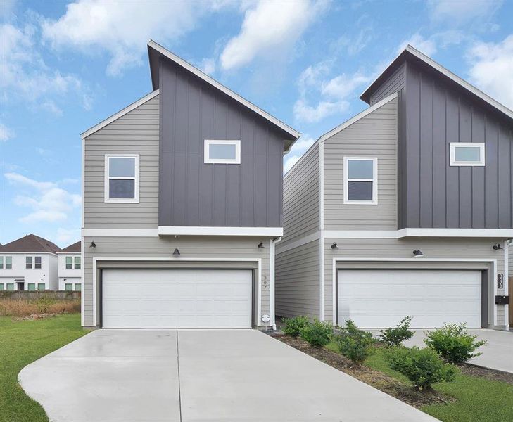 Private double wide driveway leads to your 2 car garage.