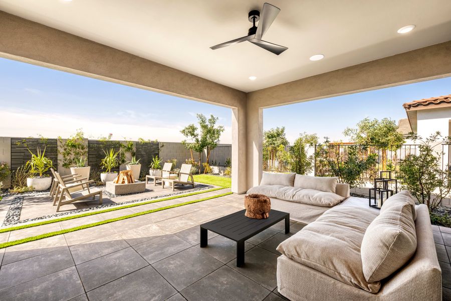 Representative exterior details of a home built from the Violet Plan 5008 by Tri Pointe Homes in Soleo, San Tan Valley (Image 3).