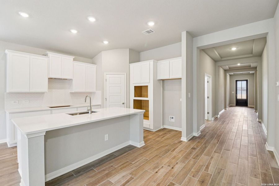 Furnished interior view inside a new home in Estancia Ranch - Classic Series, San Antonio (Image 17).