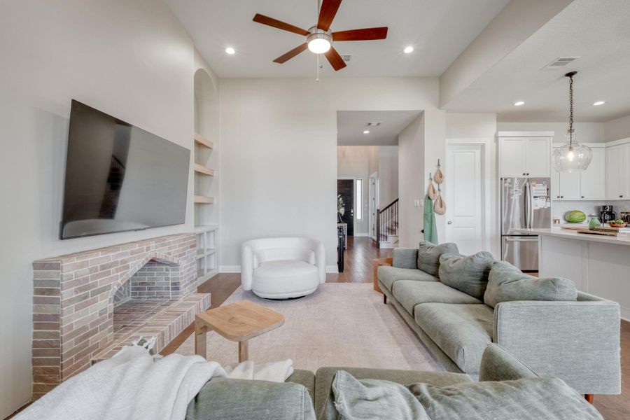 The living room space is easy to configure and easy to get used to.