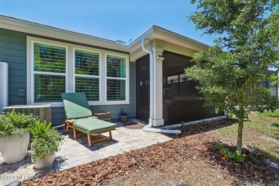 Exterior details and patio area of a home in Del Webb Nocatee, Ponte Vedra (Image 25).