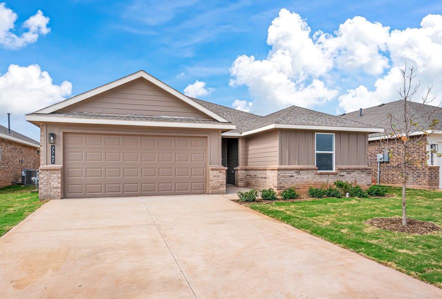 Representative exterior photo of a completed home built from the TAYLOR by D.R. Horton in Faculty Row, Abilene, TX (Image 3).