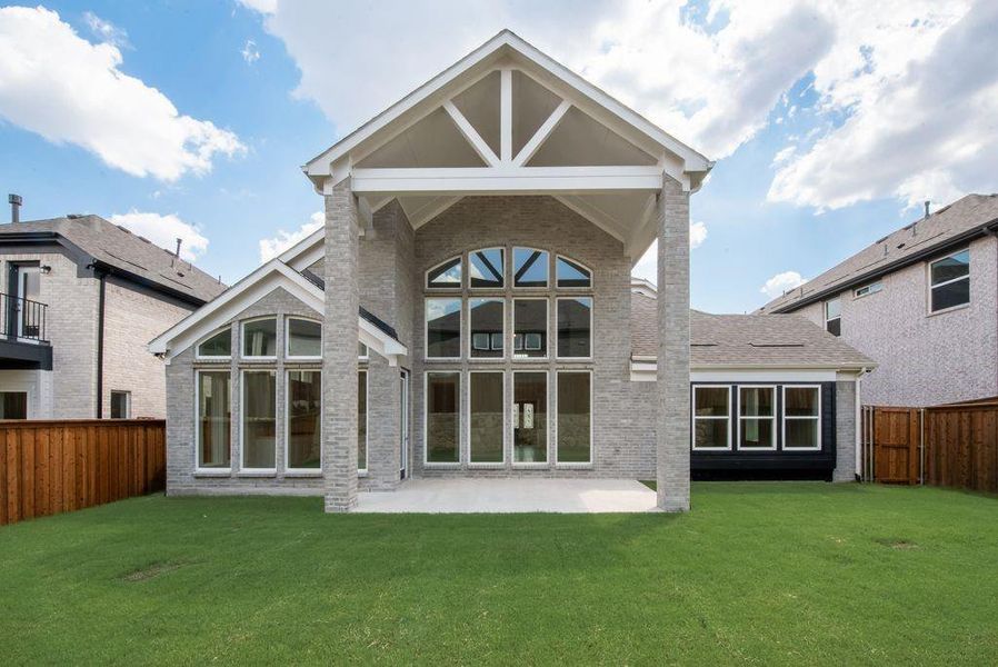Front exterior of a new home in Wellspring Estates, Celina, TX, highlighting curb appeal (Image 19). Front exterior of a new home in Wellspring Estates, Celina, TX, highlighting curb appeal (Image 19).