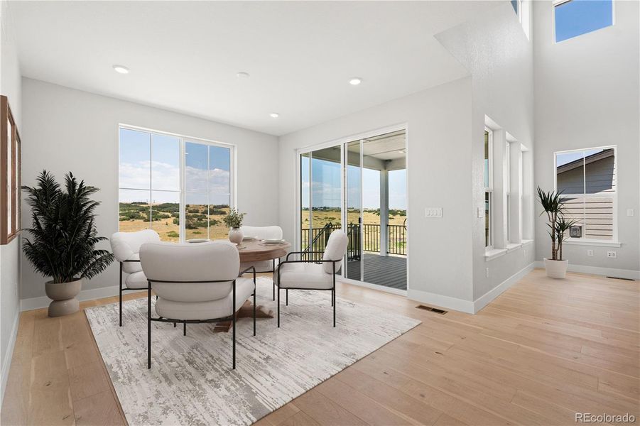 Furnished interior view inside a new home in Gallery at The Canyons, Castle Pines (Image 17).