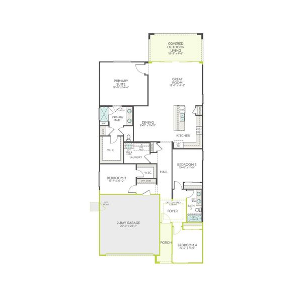 2D floor plan layout of this home in Soleo, San Tan Valley, AZ (Image 4). 2D floor plan layout of this home in Soleo, San Tan Valley, AZ (Image 4).