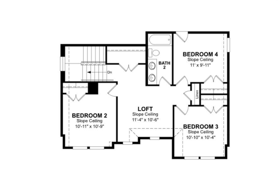2D floor plan layout of this home in Arabella on the Prairie, Richmond, TX (Image 3).