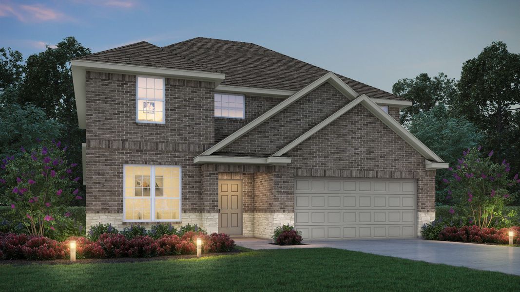 Representative exterior photo of a completed home built from the The Hawthorn by Legend Homes in Rocky Creek Crossing, Crowley, TX (Image 17).