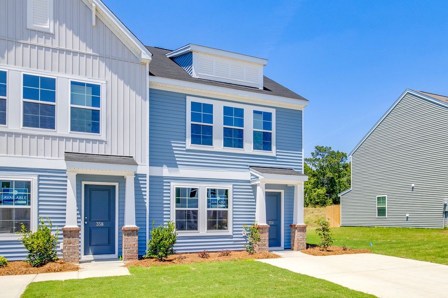 Front exterior of a new home in Padgett Commons, Hopkins, SC, highlighting curb appeal (Image 18).