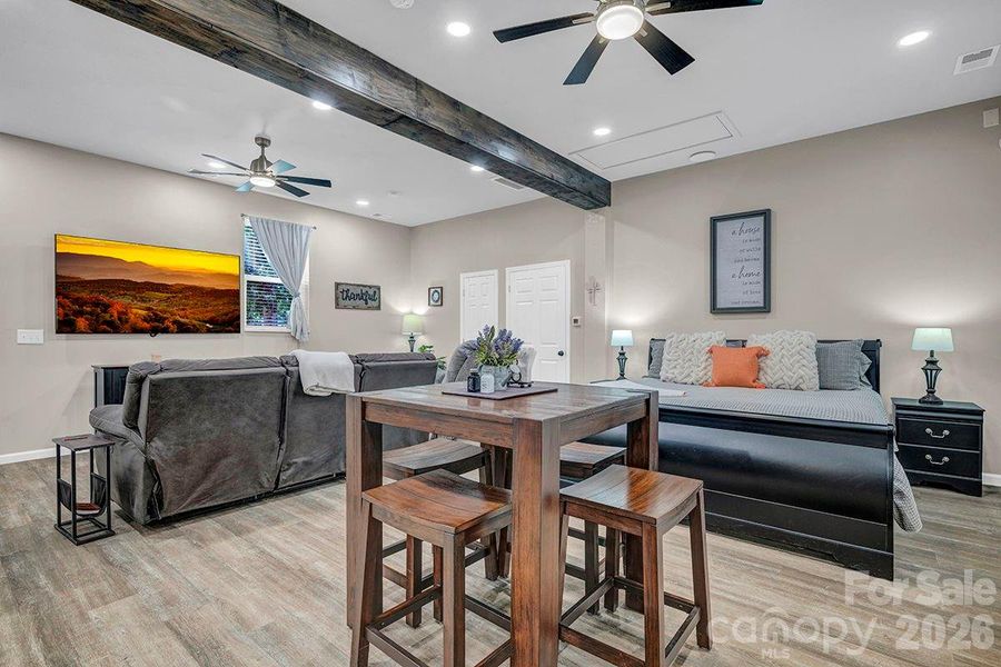 Guest House living space/bedroom. Also a private office