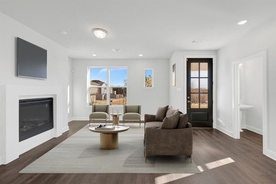 Furnished interior view inside a new home in Painted Tree Woodland West – Cottages, McKinney (Image 14).