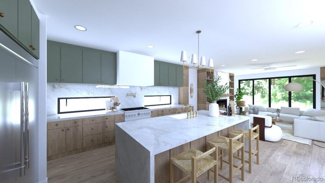 Furnished interior view inside a new home in , Denver (Image 15).