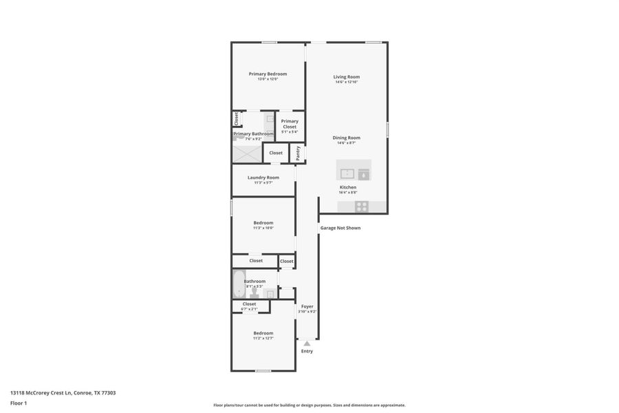 2D floor plan layout of this home in McCrorey Trails, Conroe, TX (Image 5). 2D floor plan layout of this home in McCrorey Trails, Conroe, TX (Image 5).