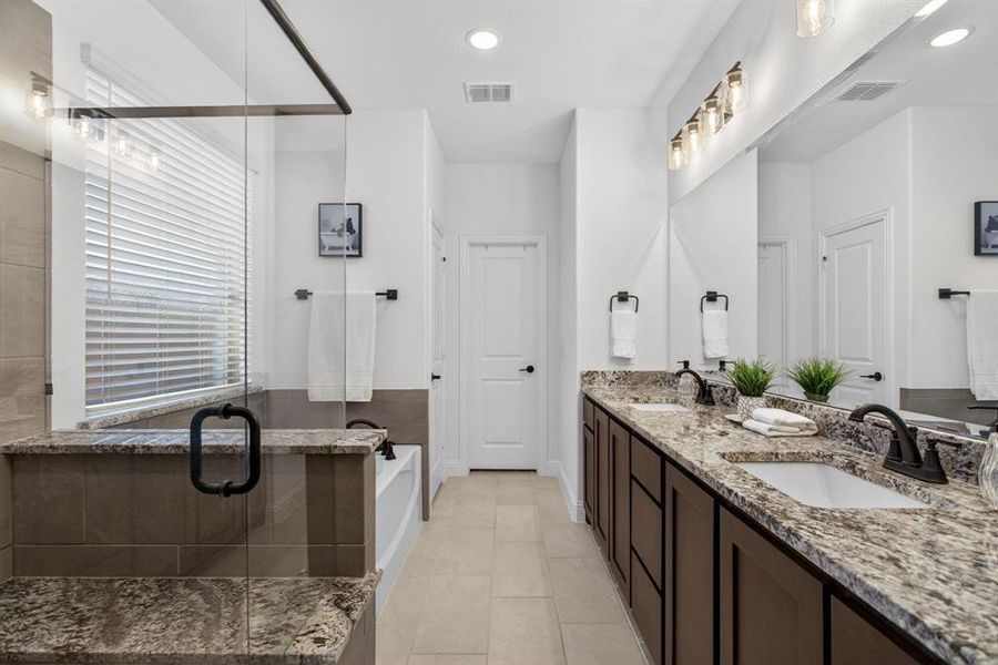 Ensuite bathroom is sitting here checking boxes, too. Dual sinks - tons of storage - big walk-in! Ensuite bathroom is sitting here checking boxes, too. Dual sinks - tons of storage - big walk-in!