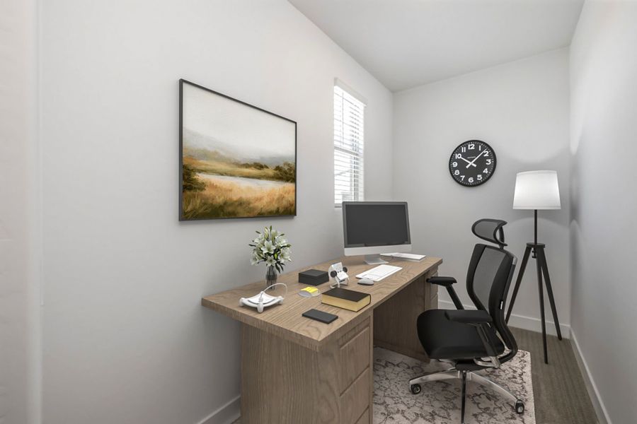 Representative furnished interior of a home built from the Ponderosa by William Ryan Homes in Silver Cross, San Tan Valley (Image 44).