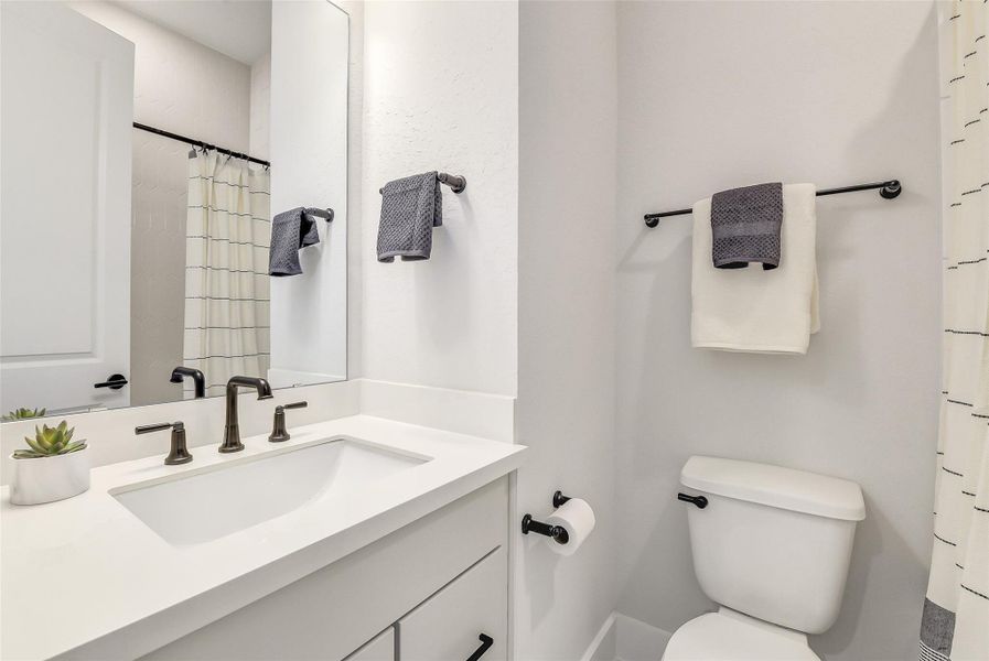 Furnished interior view inside a new home in Bridgeland 45', 50', 70', Cypress (Image 25). Furnished interior view inside a new home in Bridgeland 45', 50', 70', Cypress (Image 25).