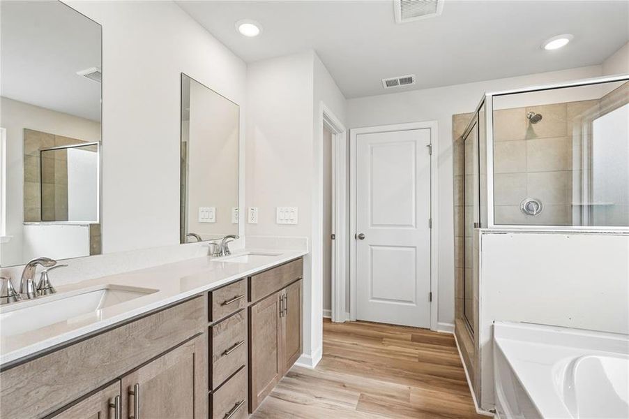 Furnished interior view inside a new home in Northwoods at Mirror Lake, Villa Rica (Image 37).
