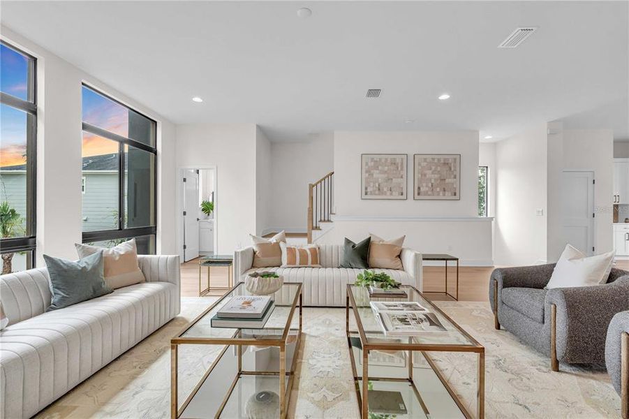 Furnished interior view inside a new home in , Tampa (Image 19). Furnished interior view inside a new home in , Tampa (Image 19).