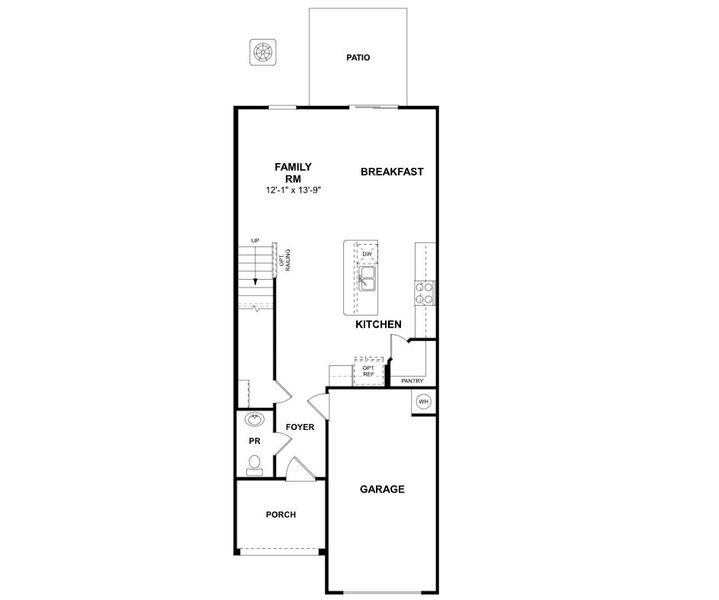 2D floor plan layout of this home in Aberdeen, Charlotte, NC (Image 4).