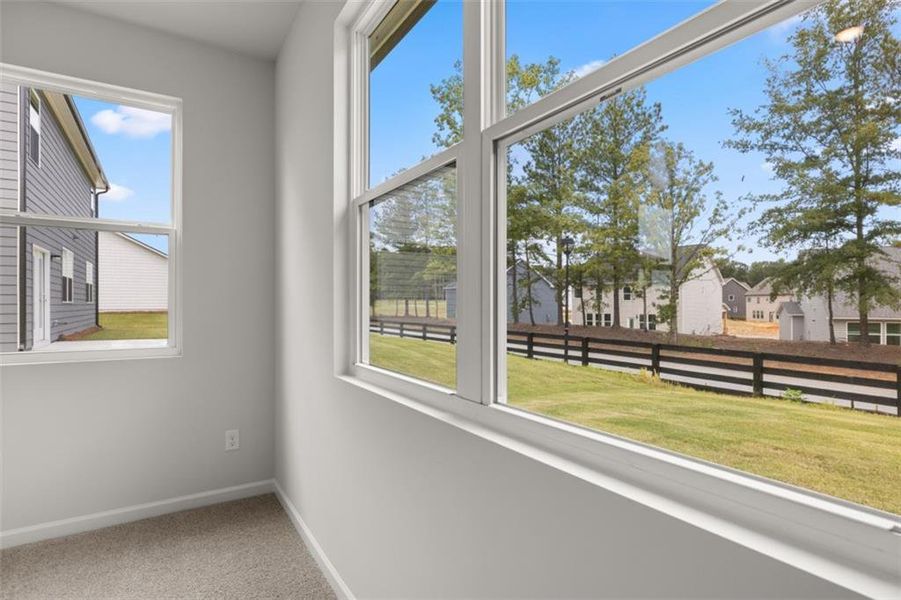 Exterior details and patio area of a home in Fairway 17 at Mirror Lake, Villa Rica (Image 2). Exterior details and patio area of a home in Fairway 17 at Mirror Lake, Villa Rica (Image 2).