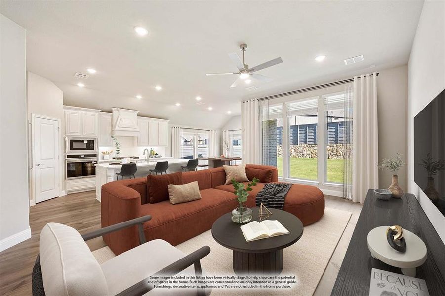 Furnished interior view inside a new home in Union Park Classic 60, Little Elm (Image 11).