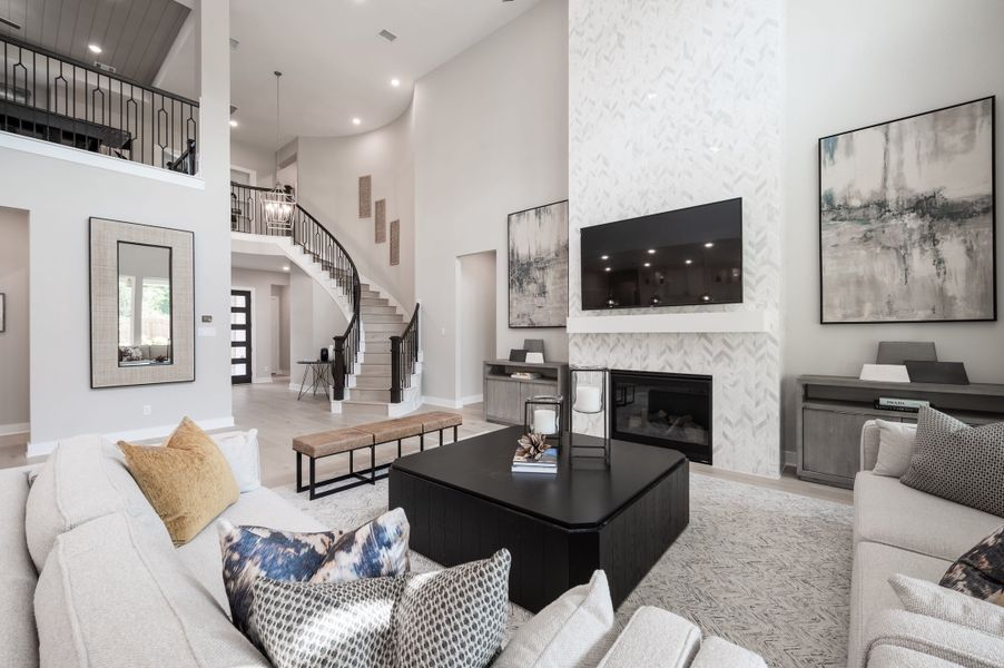 Representative furnished interior of a home built from the Snyder by Tri Pointe Homes in Harvest Green, Richmond (Image 36).