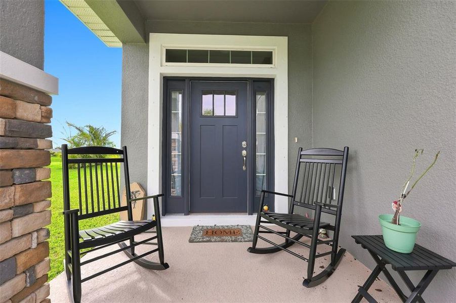 Exterior details and patio area of a home in Aviary at Rutland Ranch, Parrish (Image 3). Exterior details and patio area of a home in Aviary at Rutland Ranch, Parrish (Image 3).