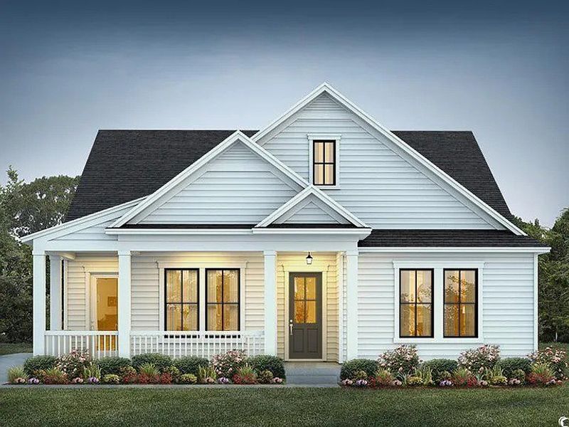 Front exterior of a new home in Harmony Township, Georgetown, SC, highlighting curb appeal (Image 1). Front exterior of a new home in Harmony Township, Georgetown, SC, highlighting curb appeal (Image 1).