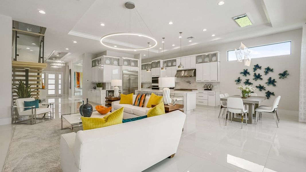 Great Room into Kitchen and Casual Dining