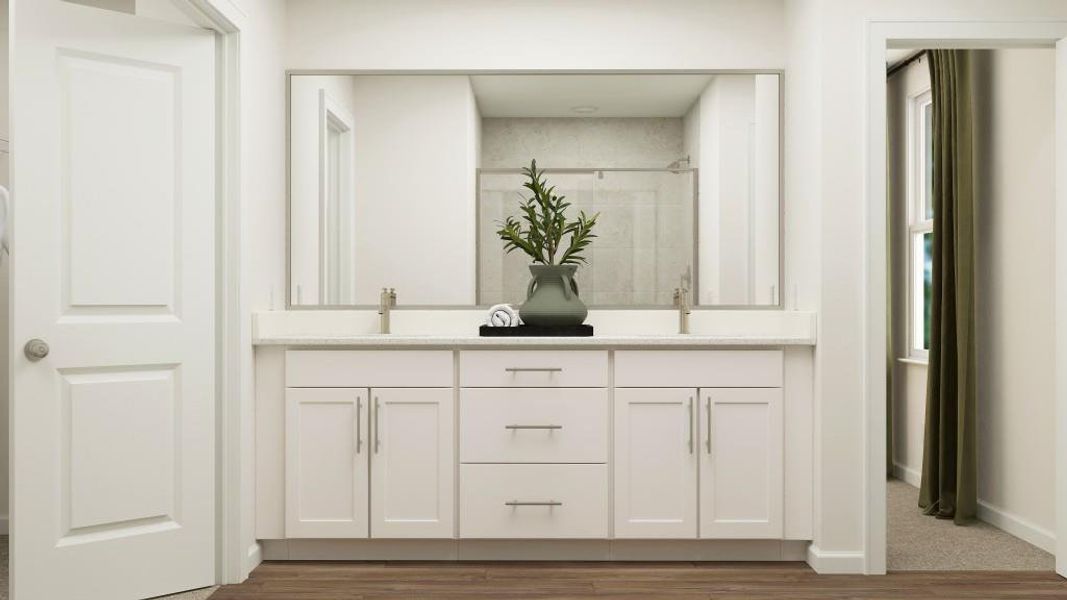 Furnished interior view inside a new home in Timber Ridge: Timber Ridge 42', Douglasville (Image 17).