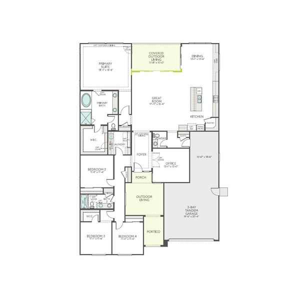 2D floor plan layout of this home in Abel Ranch, Goodyear, AZ (Image 4). 2D floor plan layout of this home in Abel Ranch, Goodyear, AZ (Image 4).