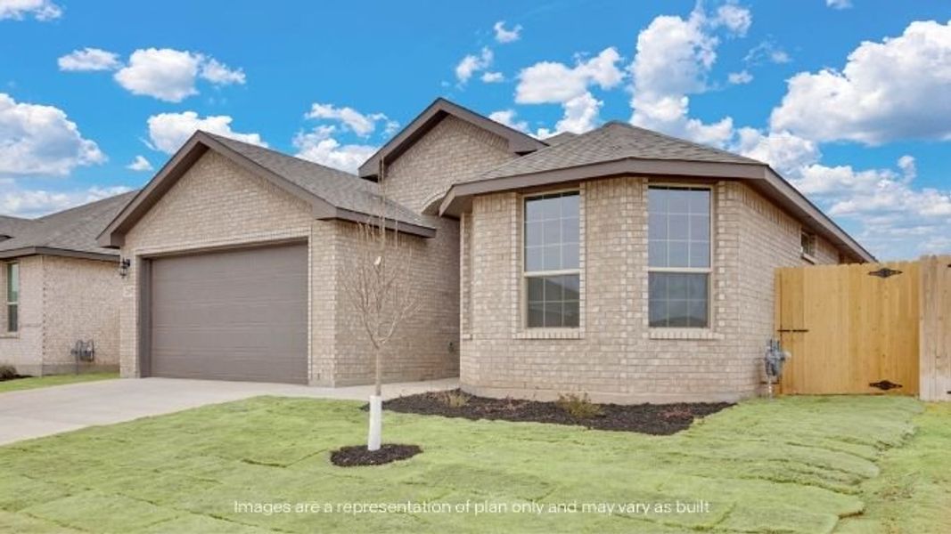 Front exterior of a new home in Homestead at Parks Bell Ranch, Odessa, TX, highlighting curb appeal (Image 17).