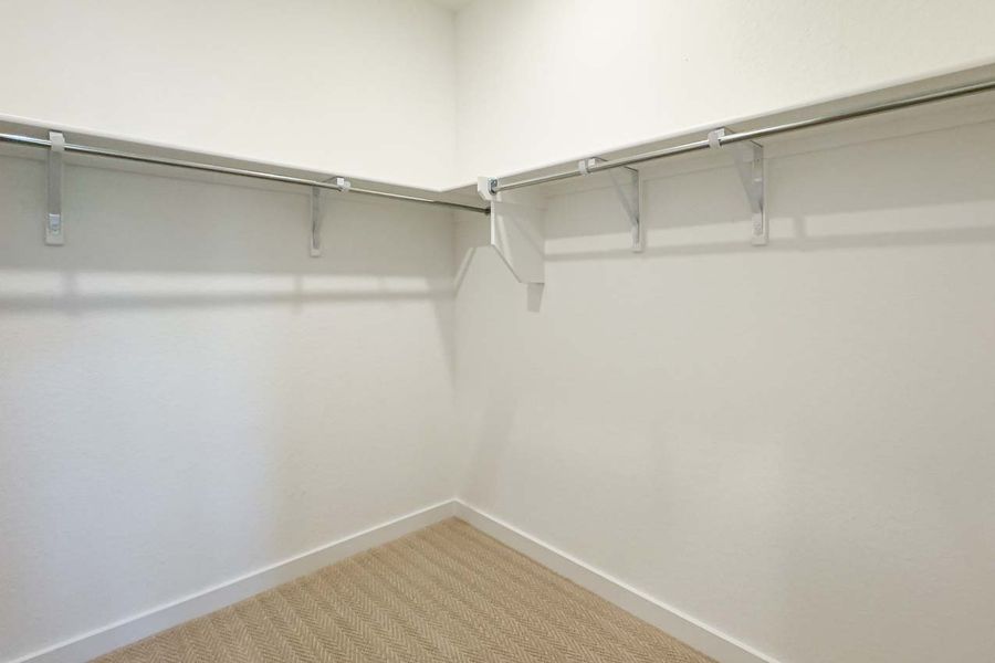 Representative Primary Closet - some options shown Representative Primary Closet - some options shown