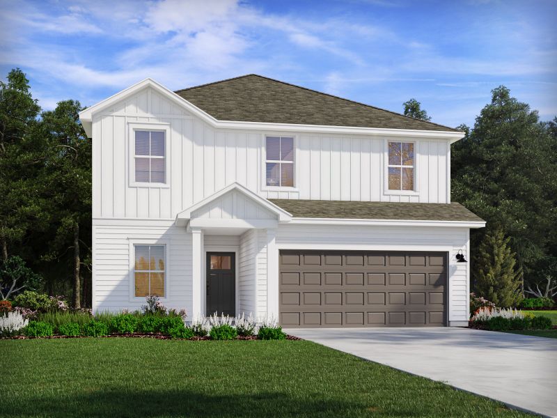Front exterior of a new home in Avery Farms - Legacy Series, Murfreesboro, TN, highlighting curb appeal (Image 1). Front exterior of a new home in Avery Farms - Legacy Series, Murfreesboro, TN, highlighting curb appeal (Image 1).