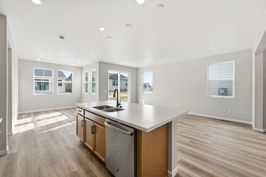 Furnished interior view inside a new home in The Aurora Highlands, Aurora (Image 6).
