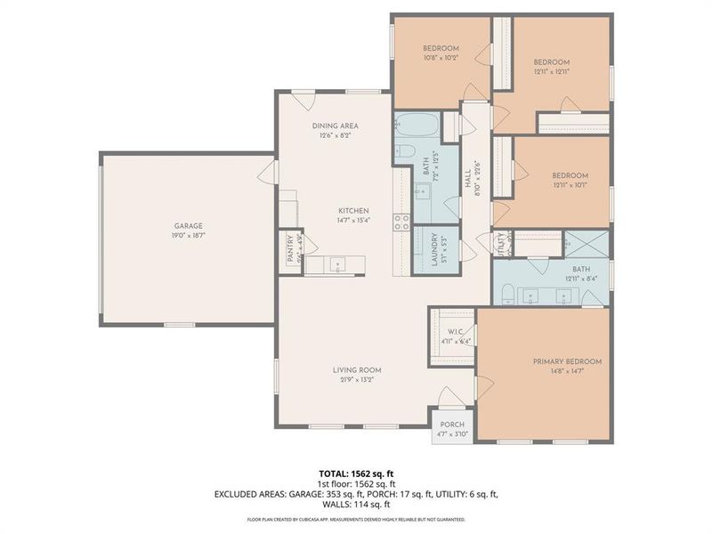2D floor plan layout of this home in , Corsicana, TX (Image 3).