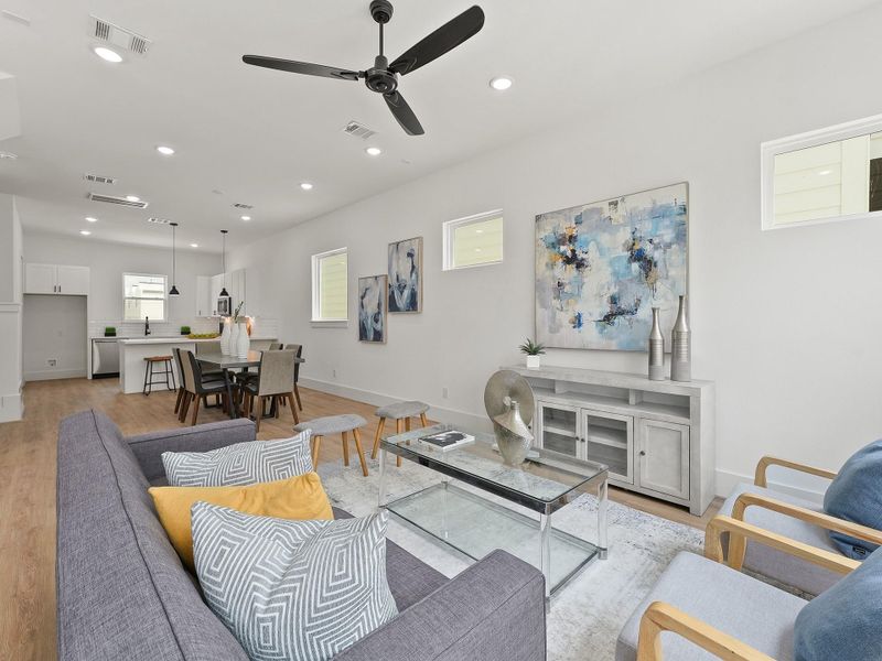 Furnished interior view inside a new home in Skyline Homes at Cavalcade, Houston (Image 19).