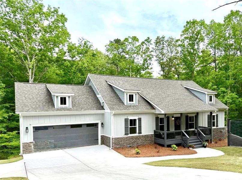 Front exterior of a new home in , Waleska, GA, highlighting curb appeal (Image 2). Front exterior of a new home in , Waleska, GA, highlighting curb appeal (Image 2).