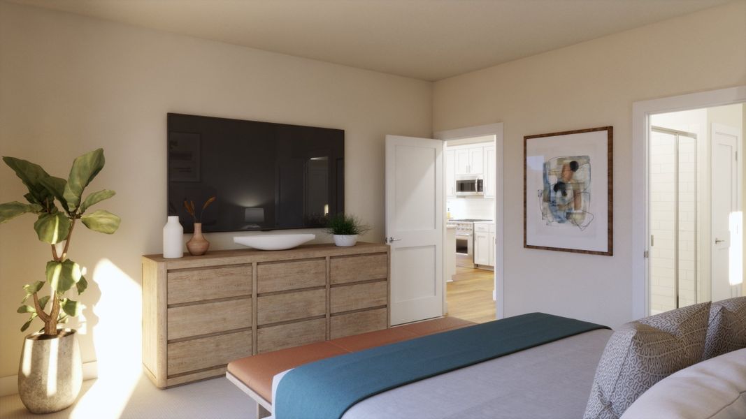 Furnished interior view inside a new home in Freedom at Anthem, Kyle (Image 9).