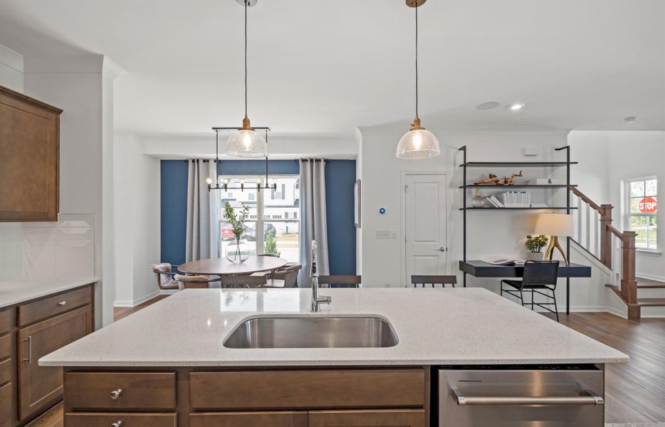 Open Kitchen with Island and Dining Area