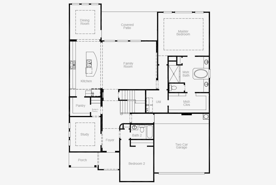 2D floor plan layout for the Eagle Mountain - 60 Homesites by Coventry Homes in Cambridge Crossing, Celina, TX (Image 4). 2D floor plan layout for the Eagle Mountain - 60 Homesites by Coventry Homes in Cambridge Crossing, Celina, TX (Image 4).